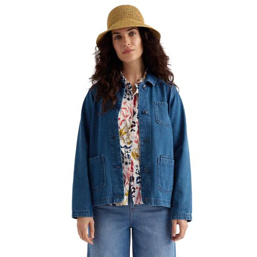 Seasalt Cornwall Reading Rocks Jacket - Mid Wash